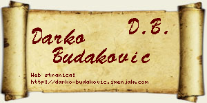 Darko Budaković vizit kartica